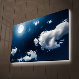 Wallity Lienzo Decorativo Iluminado con LEDs NASA-019 Multicolor